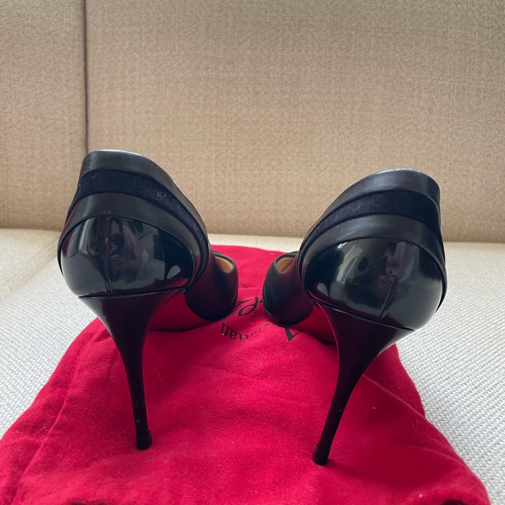 Christian Louboutin Eklectica Pumps in Black Size 39.5 Suede and Leather - Picture 6 of 14
